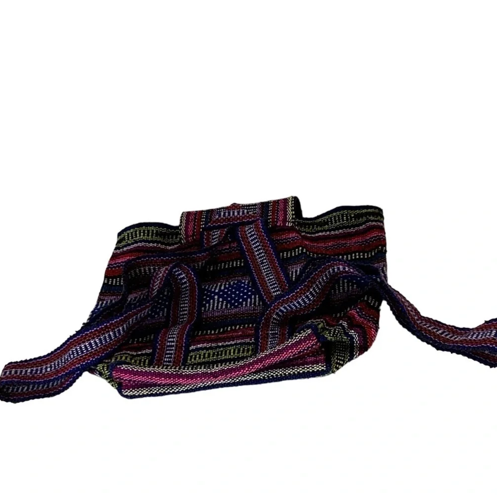 Handmade Woven Baja Mexican Serape‎ Hippie Backpack